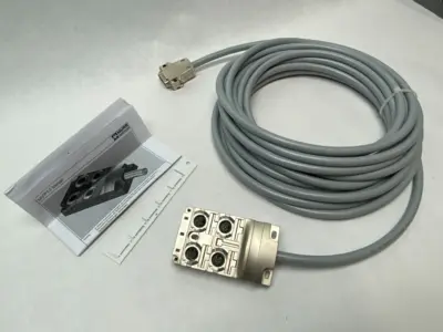 USED MURRELEKTRONIK JUNCTION BOX MVP-METALL, 4XM12, 5POLE, PRE-WIRED CABLE