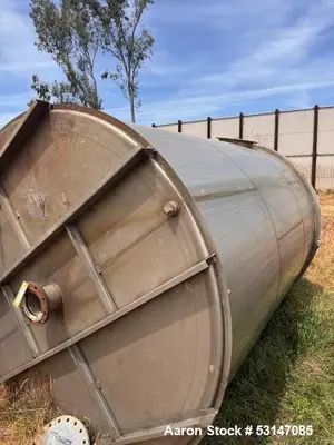 Stainless Steel 4,200-gallon vertical storage tank,