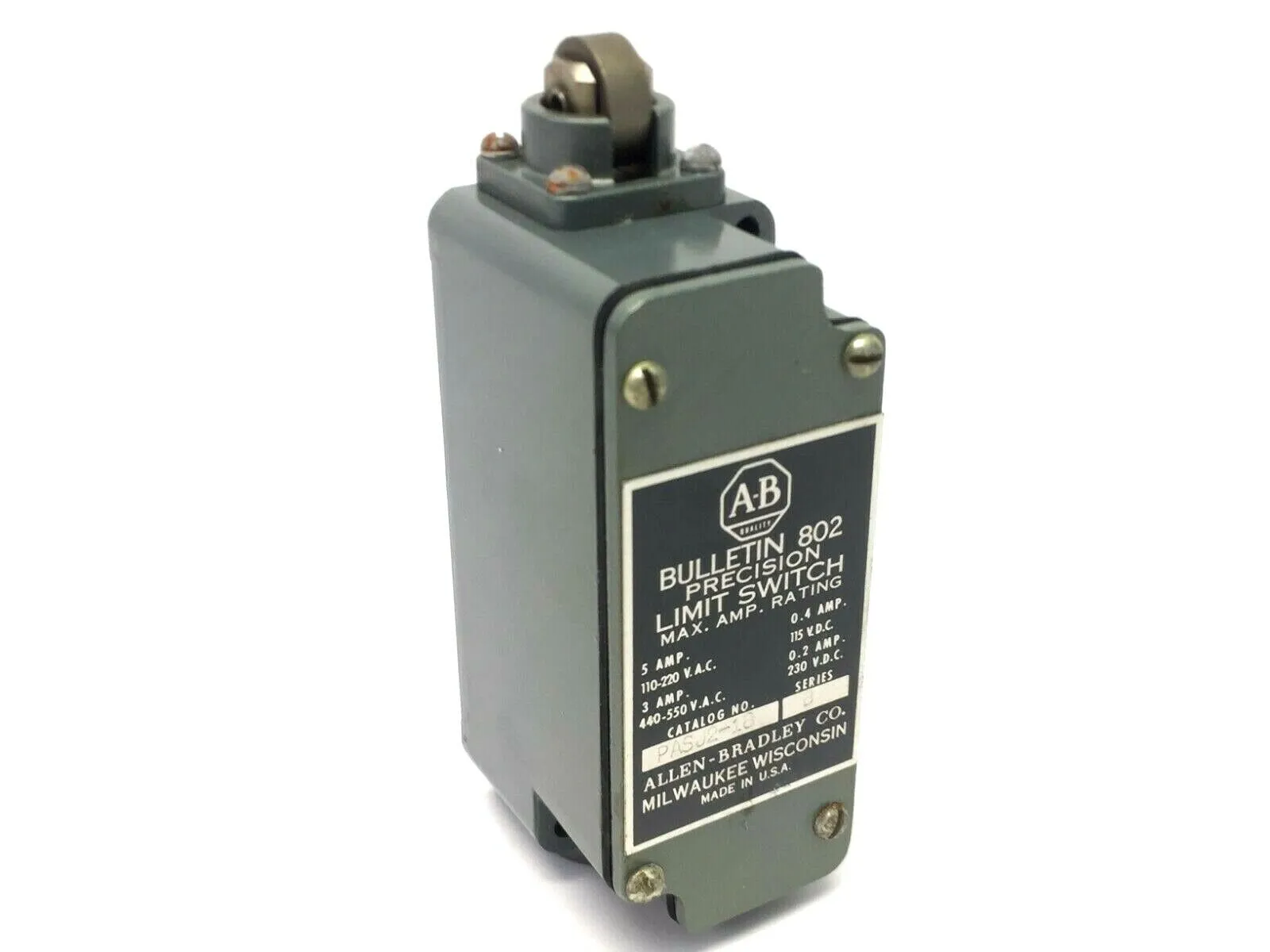 USED ALLEN-BRADLEY PRECISION LIMIT SWITCH