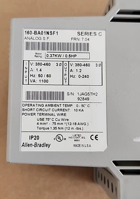USED Allen-Bradley 160-BA01NSF1