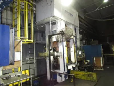 400 TON SACK & KIESSELBACH STRAIGHT SIDE HYDRAULIC PRESS: STOCK #12328
