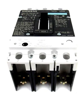 USED SIEMENS LDK3B080 CIRCUIT BREAKER 80A 600V LDGB