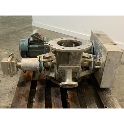 Used 8" dia. Side Entry Flo-tronics Stainless Steel Offset Rotary Feeder Airlock