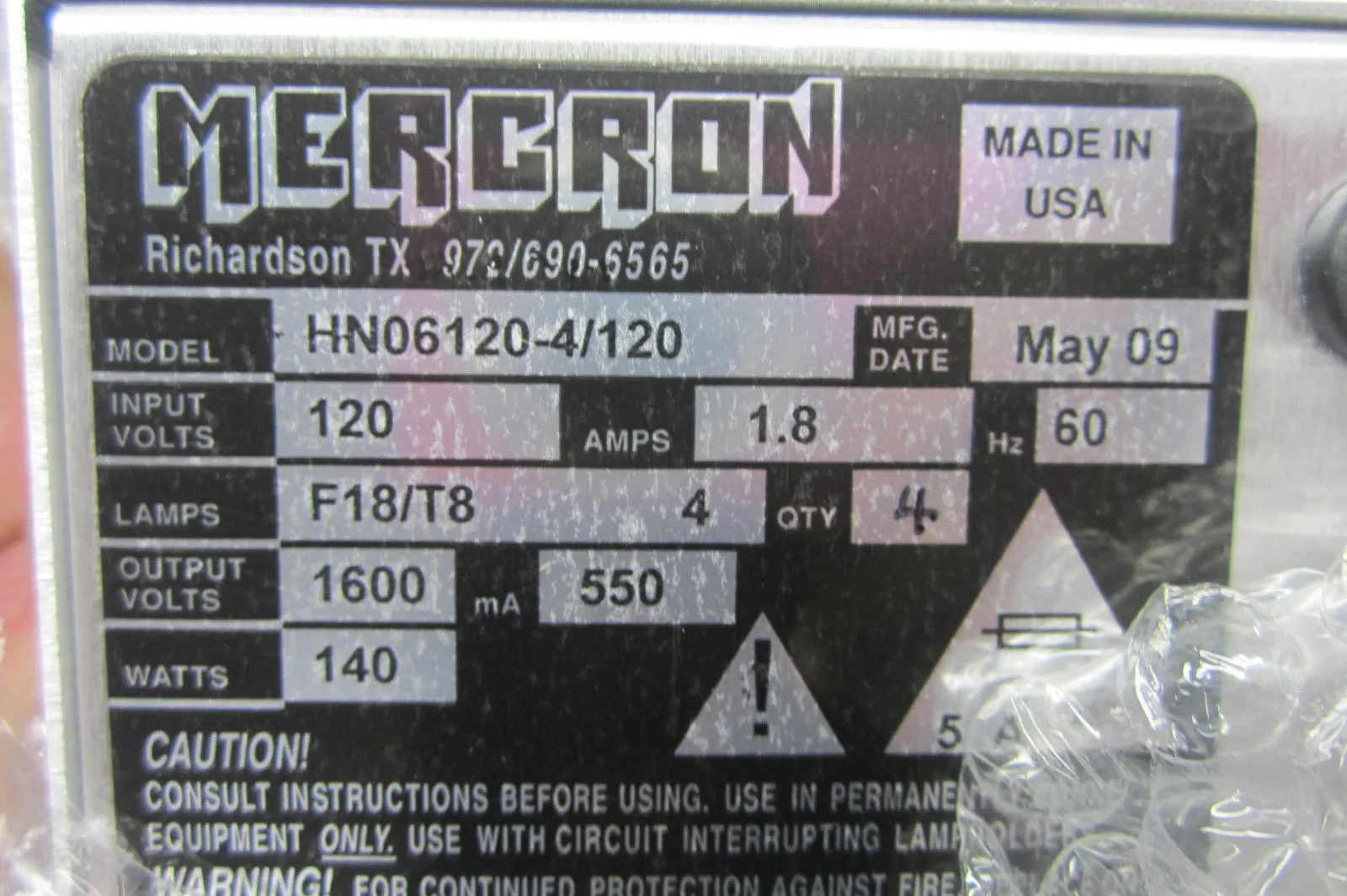 NEW MERCRON HN06120-4/120 CONTROLLER HN061204120