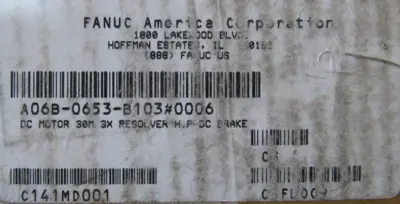 NEW FANUC A06B-0653-B103#0006 SERVO MOTOR A06B0653B1030006