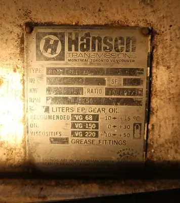 13.897:1 Ratio, 175 hp Gearbox RDD21-F1