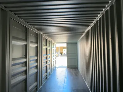 2026 40’L x 8’W x 9’ 6”T High Cube Shipping/Ground Container, swing doors on one end and four sets o...