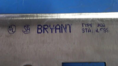 USED Bryant Stainsteel wallplates on/off