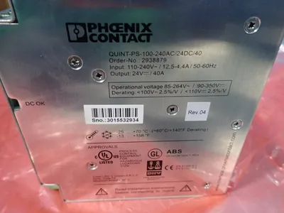 New | in-Stock PHOENIX CONTACT QUINTPS100240AC/24DC/40 Power Supplies | HGR 24 #738746