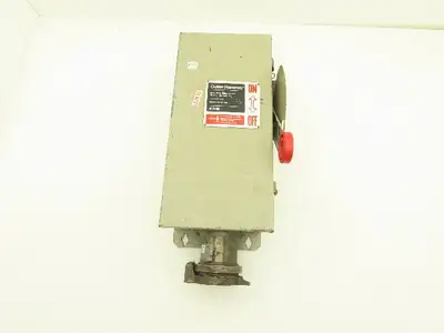 Cutler-Hammer Heavy Duty Safety Switch Enclosure 60A 600V 3Ph Nema 12