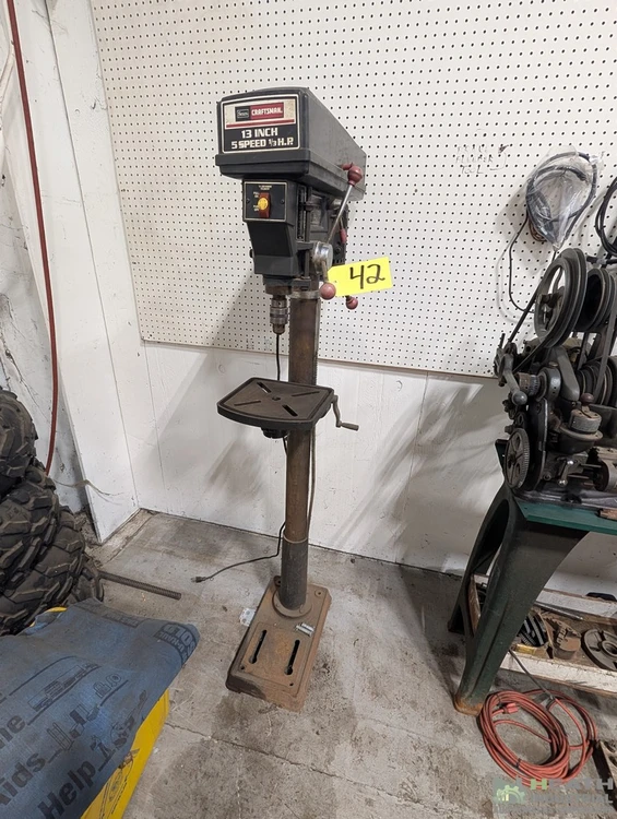 Used _UNKNOWN_ CRAFTSMAN 13 IN, 17.5 AMP 5 SPEED 1/3 HP DRILL PRESS Drill Press (Woodworking) Illinois US | Heath Industrial Auction Services #1546768