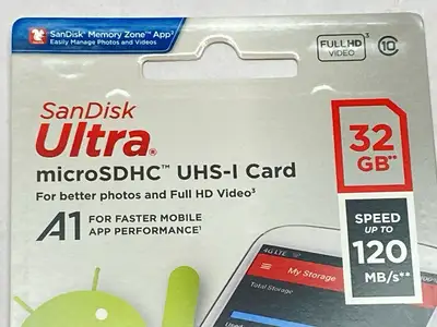 SDSQUA4-032G-GN6MN | San Disk  Ultra microSDHC Memory Card 32GB LOT OF 2 - New