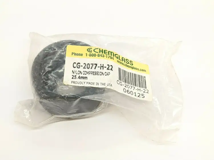 New | in-Stock CHEMGLASS STIRRER BEARING NYLON COMPRESSION CAP, 25.4MM Bearings | Maverick Industrial Sales #1110522