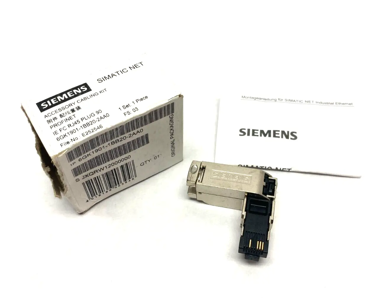 USED SIEMENS SIMATIC NET ETHERNET FASTCONNECT CABLING PLUG KIT
