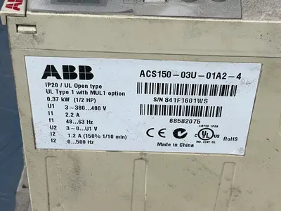 Used ABB ACS15003U01A24 Variable Speed Drives Ohio US | HGR 24 #1406004