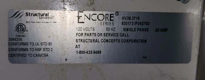 2-0104 Structural Concepts HV38 40” Dry Bakery Case