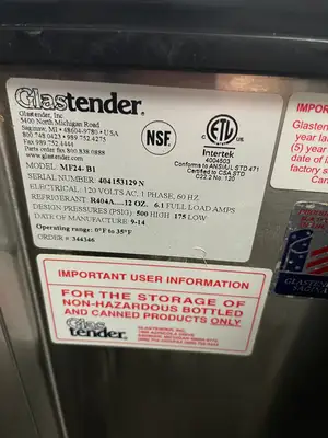 Used Glastender Used 24" Glastender MF24-B1 Bar Glass Mug Froster / Chiller 120V Underbar Equipment Illinois US | Falcon Restaurant Supply #1375825