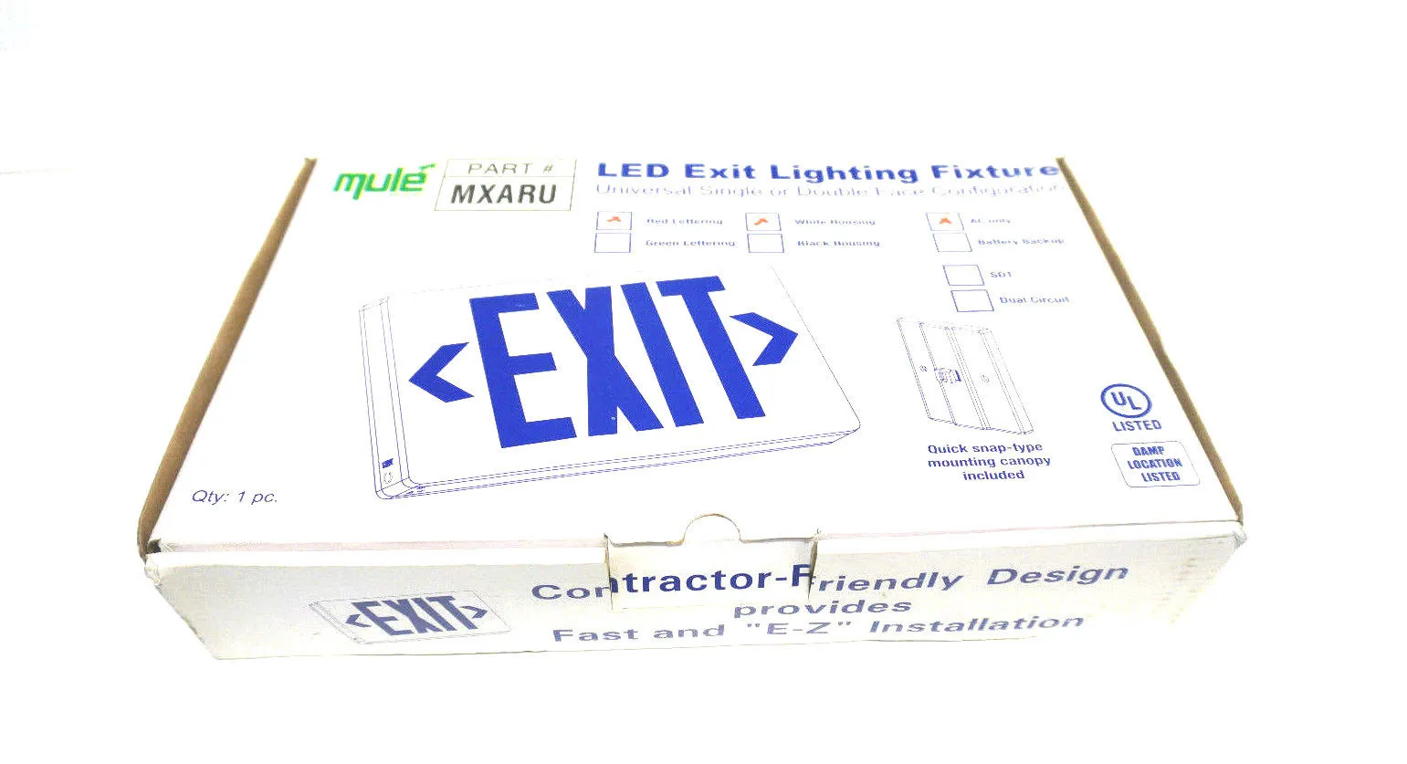 NEW MULE MXARU LED EXIT LIGHTING FIXTURE