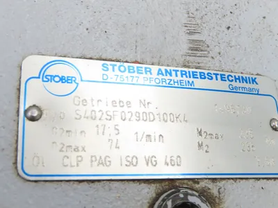 Dietz/Stober S402SF0290D100K4 Gearmotor 60 RPM 2.2Kw 277/480V 3PH Hollow Shaft