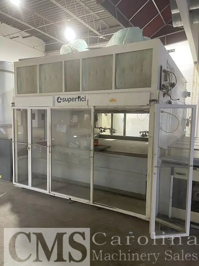 Used 2010 SUPERFICI MAGUNM 2-HEAD SPRAY MACHINE Woodworking Complete Operations North Carolina US | CAROLINA MACHINERY SALES #1338153