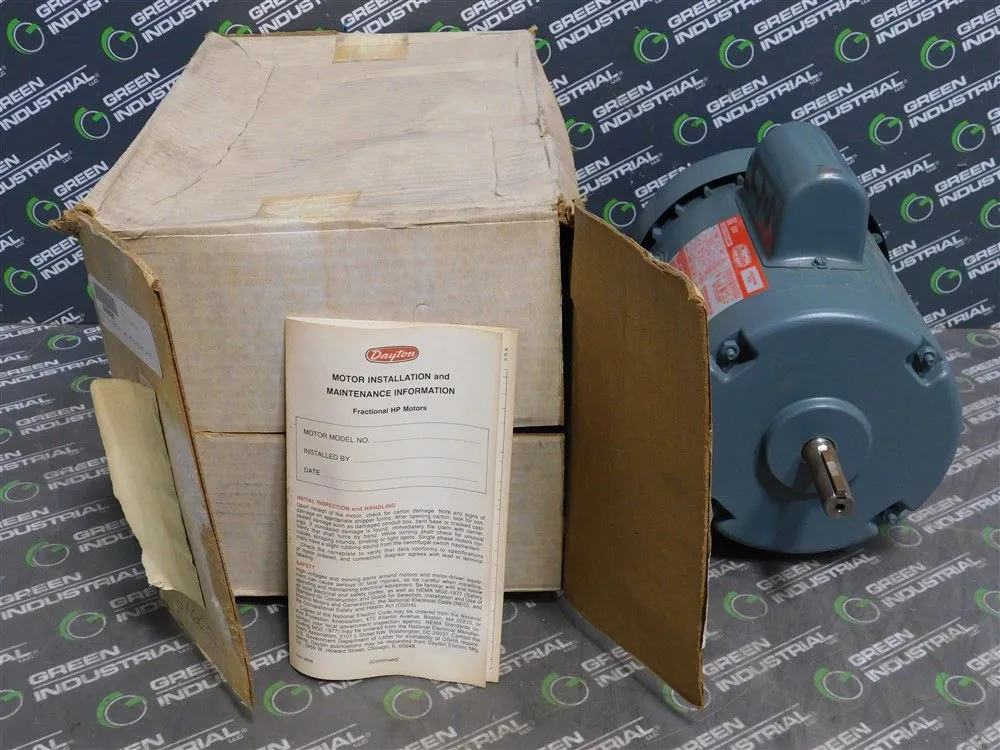 Dayton 5K960D Capacitor Start Motor 1HP 3450RPM 115/230V F56 Frame 60Hz New