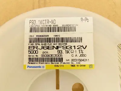 Panasonic ERJ6ENF9312V Chip Resistor Tape And Reel 93.1 kOhms ± 1% 5000 Pcs