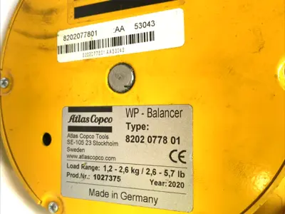 Used Atlas WP Tool Balancer 2.6-5.7 lb Balancers Michigan US | Maverick Industrial Sales #1391534