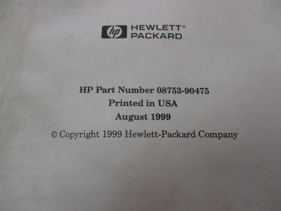 HP 08753-90475 Used Programmer's Guide
