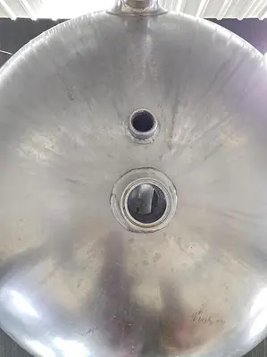 Used 100 Gallon Kettle, 316 Stainless Steel, With Scrape Agitation