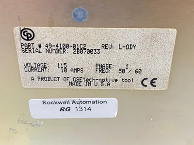 49-4100-01C2 | Techmotive  Rev L Tool Control Module 10A 115V 1PH - For parts or not working