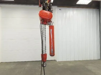 CM Lodestar RRT2 3 Ton Electric Chain Hoist 19' Lift 11/3.3 FPM Trolley 460 Volt
