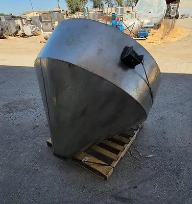Hopper, 80 CF, S/st, 60" Dia. X 51", Airlock Valve #S744201