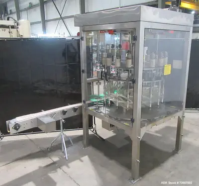 Used KAPSALL FA-R-18E Overflow Pressure Gravity Liquid Fillers Illinois US | Aaron Equipment #1303760