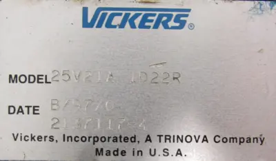 NEW VICKERS 25V21A-1D22R HYDRAULIC PUMP 2137117-4 25V21A1D22R