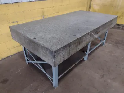 8' X 4' X 10" CHALLENGE PRECISION LAYOUT INSPECTION GRANITE TABLE: STOCK #23813