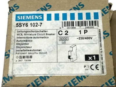 New | in-Stock Siemens Miniature Circuit Breaker 1-Pole 230/400V 2A Circuit Breakers Michigan US | Maverick Industrial Sales #1398644