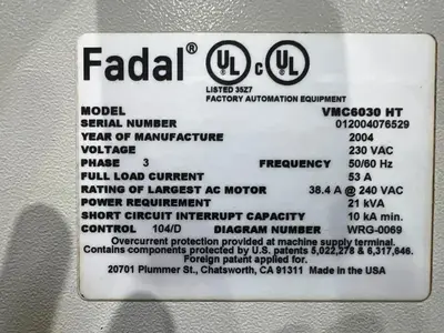 USED 2004 FADAL 6030HT