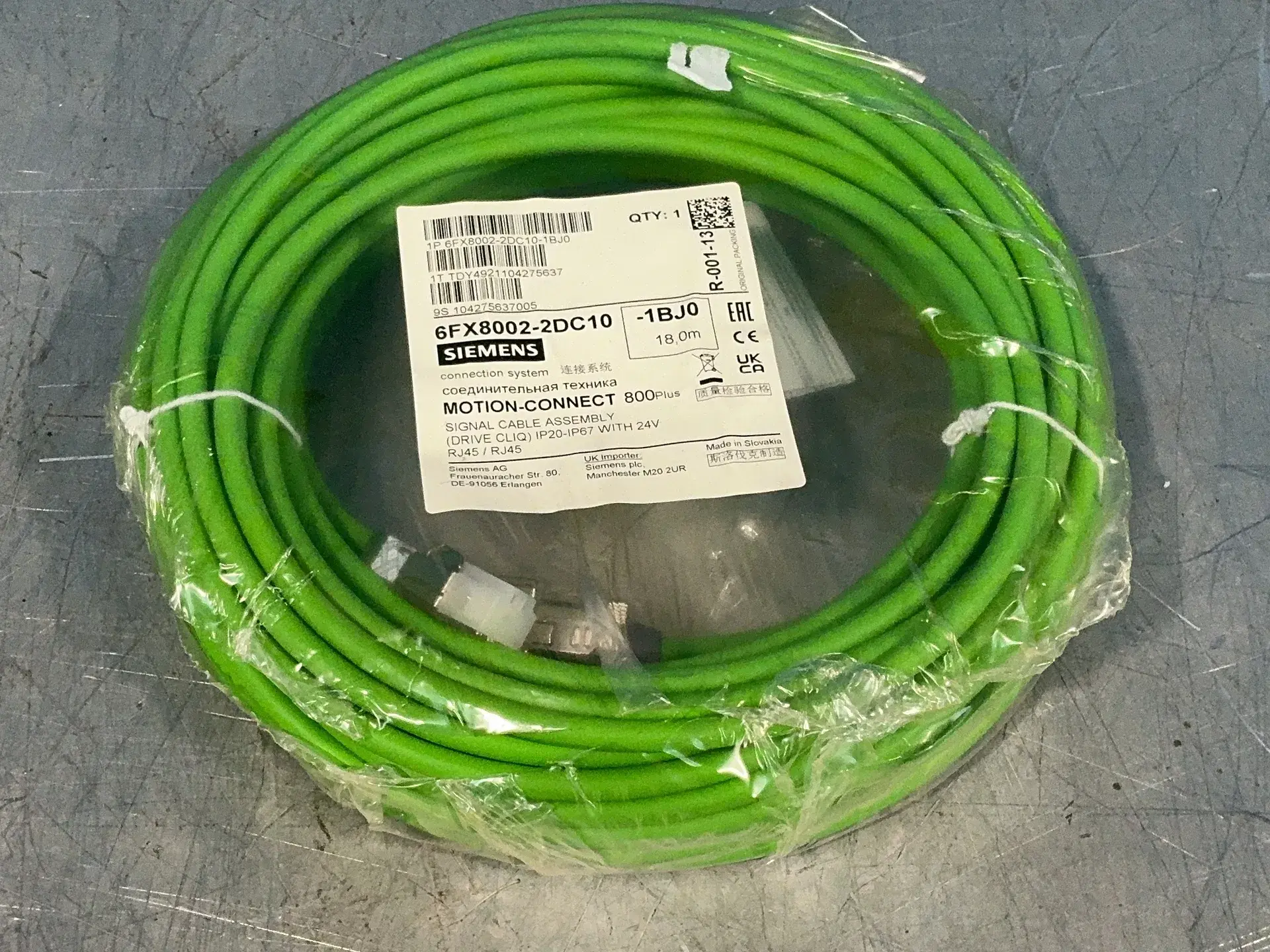 New | in-Stock SIEMENS 6FX80022DC101BJ0 Cable & Wire Ohio US | HGR 24 #1314248