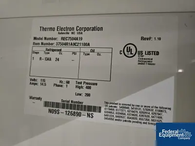 Used Thermo Electron Thermo Electron Refrigerator Model REC7504A Lab Refrigerators Ohio US | Federal Equipment Company #1256582