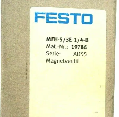NEW FESTO MFH-5/3E-1/4-B SOLENOID VALVE 19786 MFH53E14B