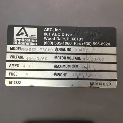 USED AEC PHASER-750PC