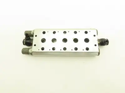 Concordia Fluidtecknik Pneumatic 5 Station Aluminum Manifold Block 3/8" NPT