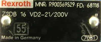 NEW REXROTH R900369529 PRESSURE RELIEF VALVE Z2DB16VD2-21/200V