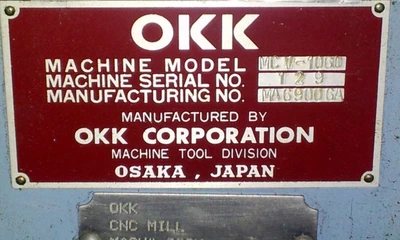 Used 1999 OKK MCV 1060 Vertical Machining Centers Tennessee US | OPINCAR MACHINERY #1338093