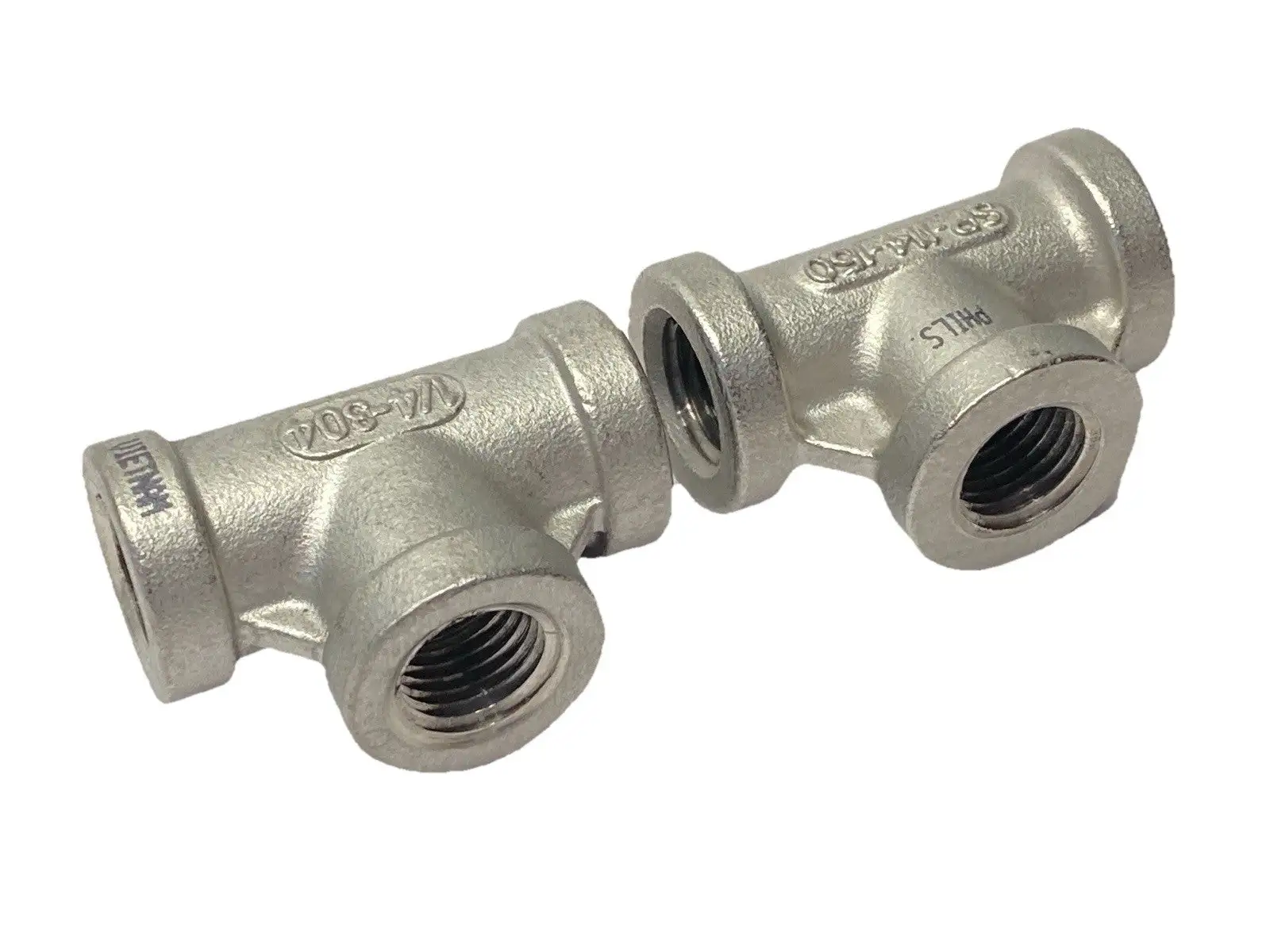 304-1/4 | " NPT Tee Fitting 1/4" NPT SS LOT OF 2 - New Other