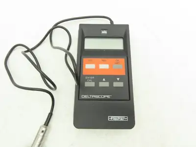 Fischer Deltascope MP2 Coating Thickness Digital Gage Metal Style V-Groove Probe