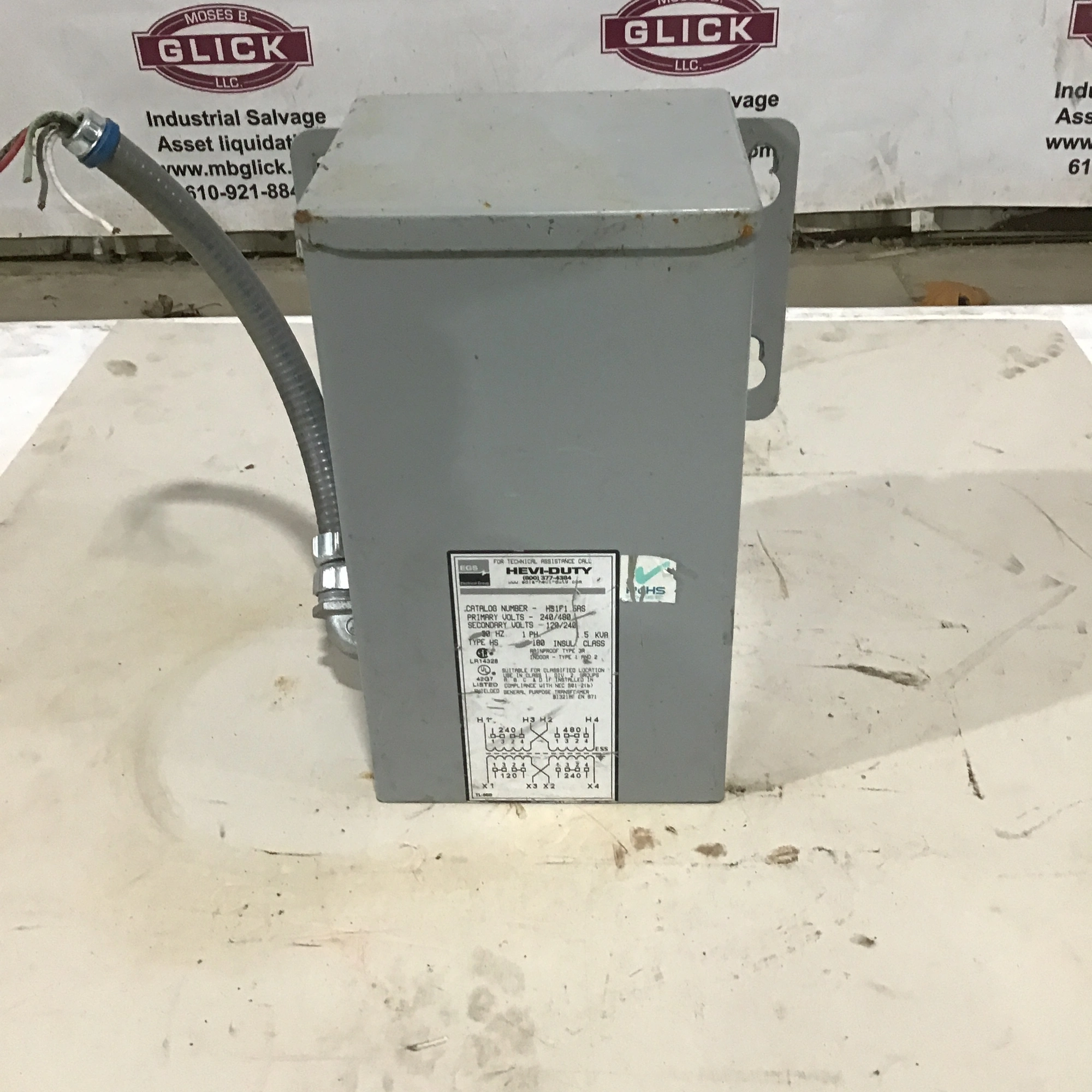 SOLA HS1F1 5AS Transformer Primary Volts 240/480 Secondary Volts 120/240
