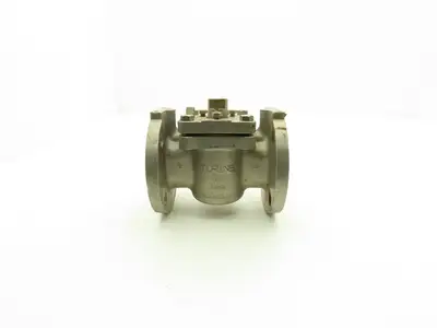 Tufline 9T3290 2" Flanged CF8M Stainless Steel Plug Valve PTFE Seat
