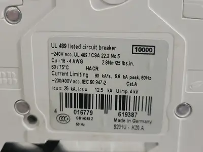 USED ABB S201U-K20