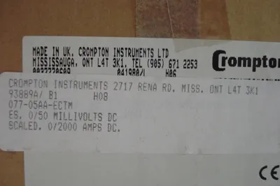 NEW CROMPTON 077-05AA-ECTM METER